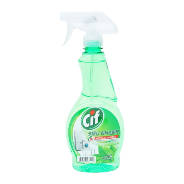  Nước Lau Đa Năng Cif Hương Trà Xanh Thảo Mộc (520ml) 