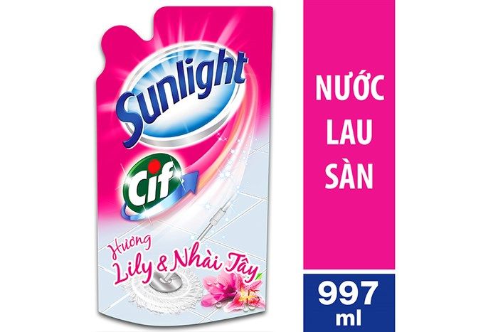 Nước Lau Sàn Sunlight Hương Lily Và Nhài Tây Dạng Túi ( 997ml)