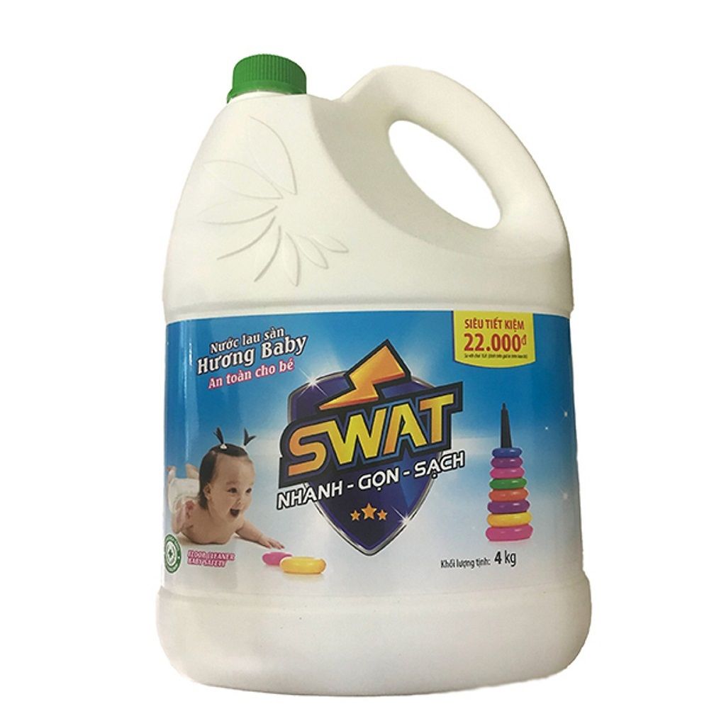 Nước Lau Sàn SWAT Hương Baby (4 Kg)