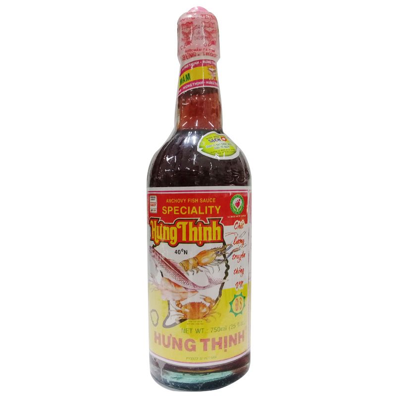 Nước Mắm Cá Cơm Đặc Sản 40 Độ Đậm Hưng Thịnh (750ml)