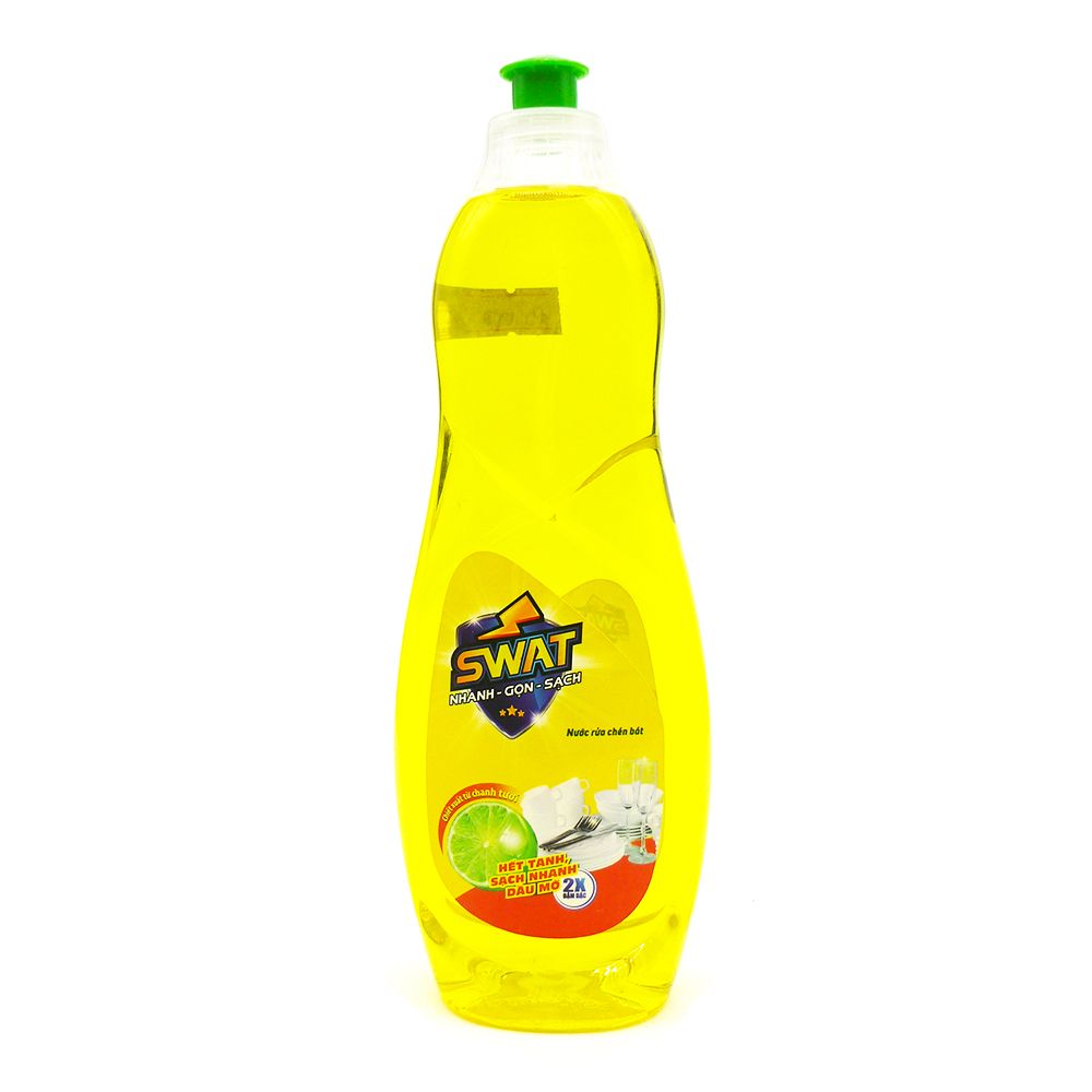 Nước Rửa Chén 2x Đậm Đặc Swat Hương Chanh 386ml