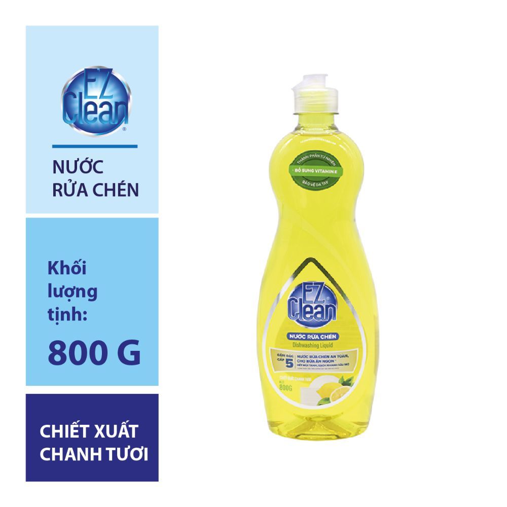 Nước Rửa Chén EZ Clean Chiết Xuất Chanh Tươi (800g)
