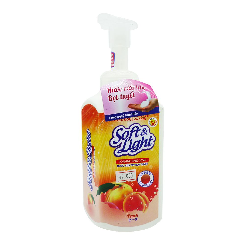 Nước Rửa Tay Bọt Tuyết Hương Đào Soft And Light 400ml