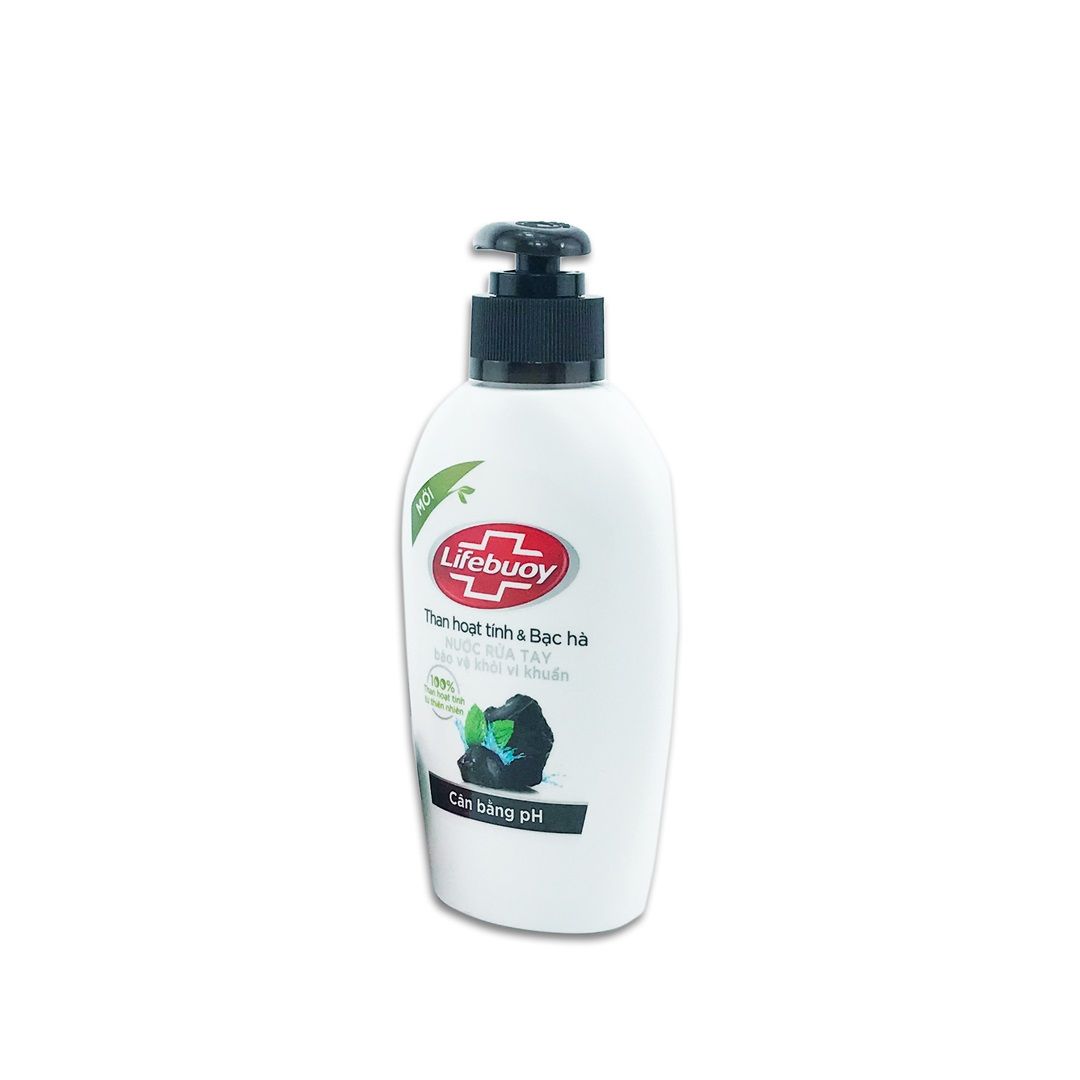 Nước Rửa Tay Lifebuoy - Than Hoạt Tính Và Bạc Hà - 180g