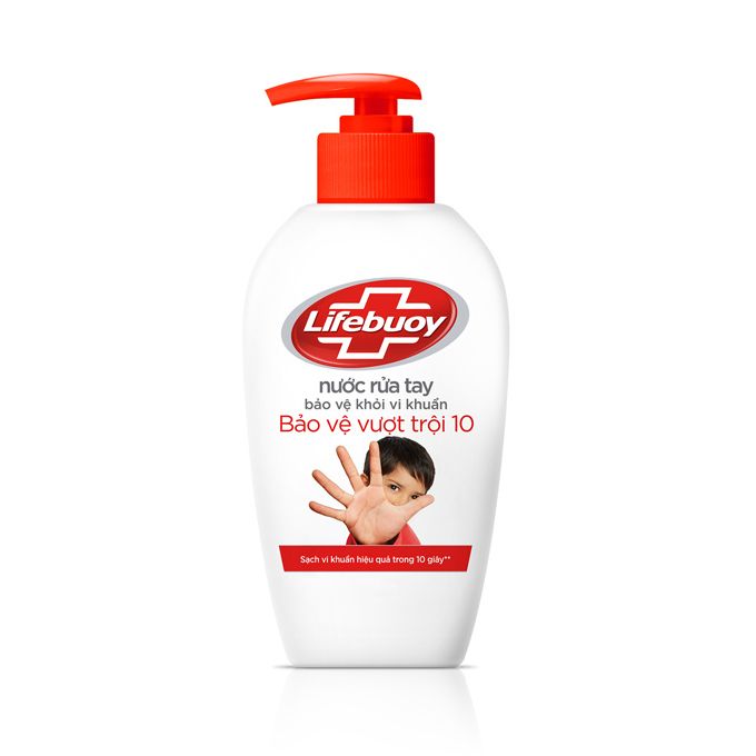 Nước Rửa Tay Lifebuoy Bảo Vệ Vượt Trội 10 (493ml)