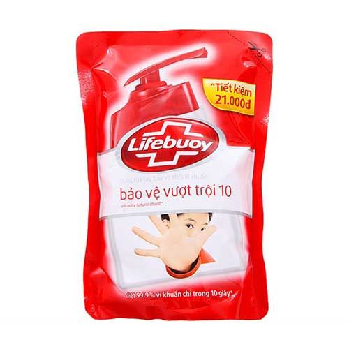 Nước Rửa Tay Lifebuoy - Bảo Vệ Vượt Trội 10 (Túi 450G)