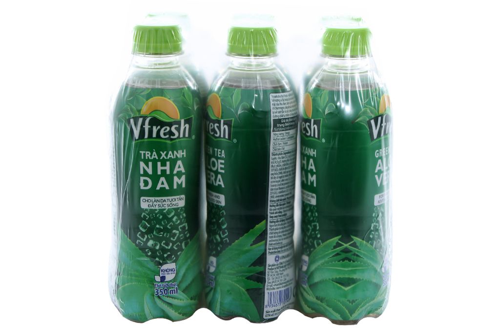 Nước Trà Xanh Nha Đam Vfresh (350ml / Chai)
