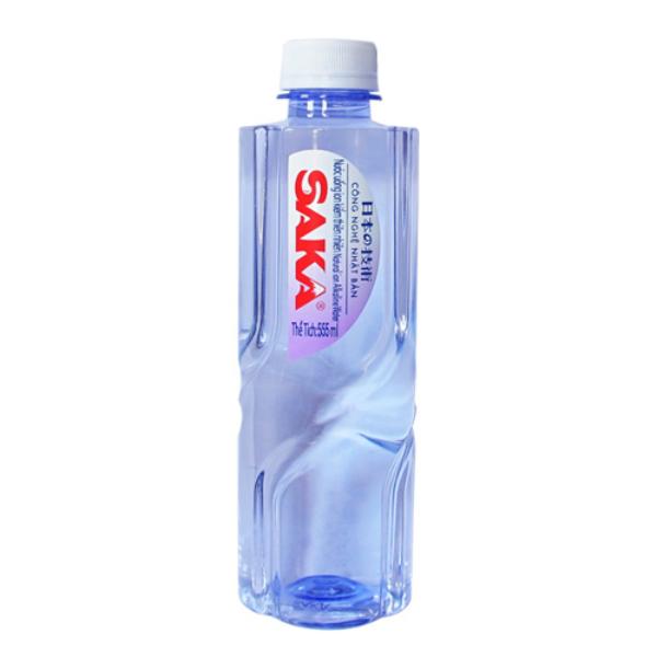 Nước Uống Ion Kiềm Thiên Nhiên Saka (Chai 555ml)