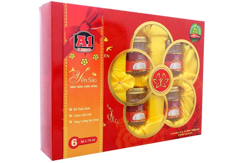 Nước Yến Sào Chưng Đường Phèn A1 (6 Lọ/ Hộp)