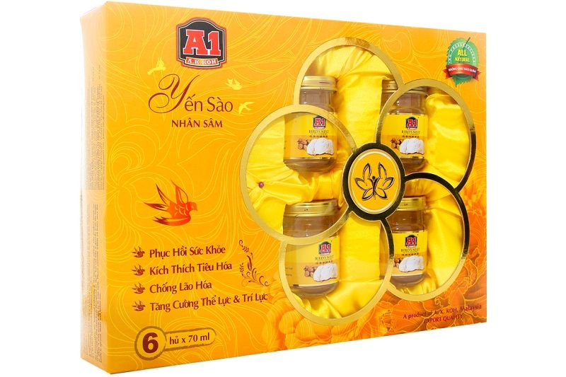 Nước Yến Sào Nhân Sâm A1 (6 Lọ/ Hộp)