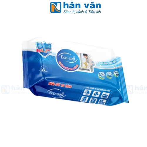 Khăn Ướt Đa Năng Eco-soft (50gr_30x19 cm_50 tờ)