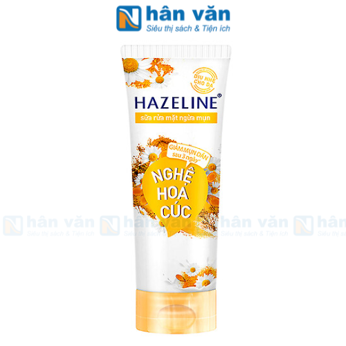  Sữa Rửa Mặt Hazeline Ngừa Mụn Nghệ Hoa Cúc 100g 