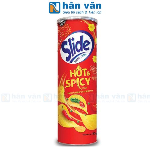  Bánh Snack Khoai Tây Chiên Slide Kinh Đô Vị Hot & Spicy Lon 150g 