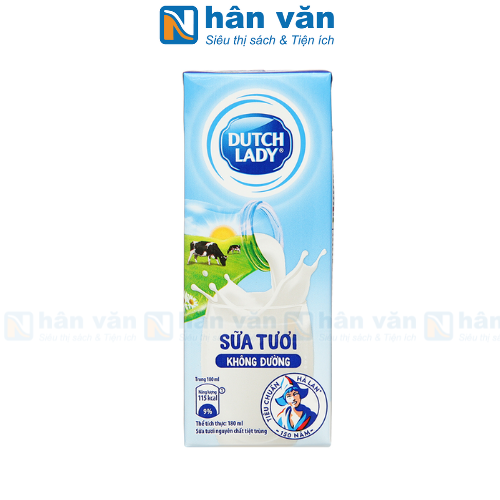 Sữa Tươi Cô Gái Hà Lan Dutch Lady Không Đường 180ml