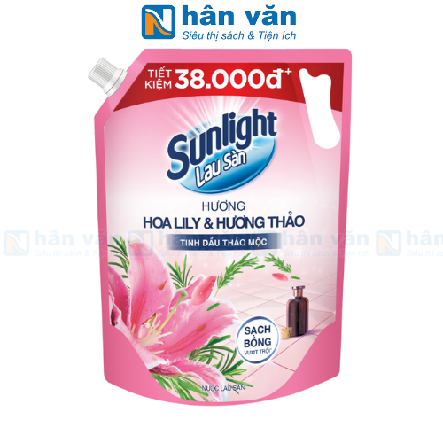 Nước Lau Sàn Sunlight Tinh Dầu Thảo Mộc Hoa Lily Và Hương Thảo - Túi 3.58 lít 