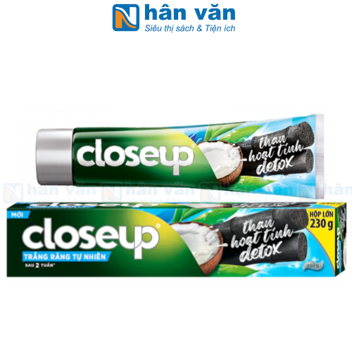  Kem Đánh Răng Close Up Trắng Răng Tự Nhiên Than Hoạt Tính Detox 230g 