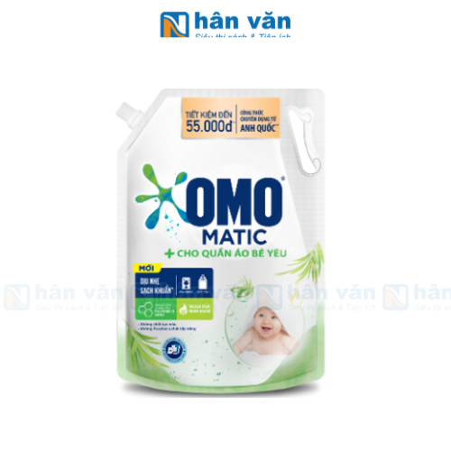  Nước Giặt Omo Matic Cho Quần Áo Bé Yêu Túi 2.8kg 