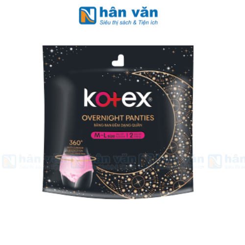  Băng Vệ Sinh Kotex Đêm Dạng Quần Size M-L 2 Miếng 