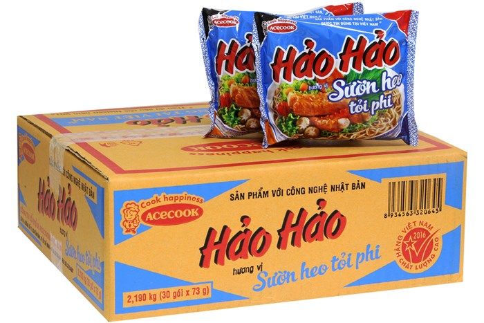 Mì Tôm Hảo Hảo - Hương Vị Sườn Heo Tỏi Phi (73g)