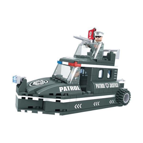 Đồ Chơi Lắp Ráp Ausini - Sở Cảnh Sát - Ca Nô Cảnh Sát 23403 (133 Mảnh Ghép)