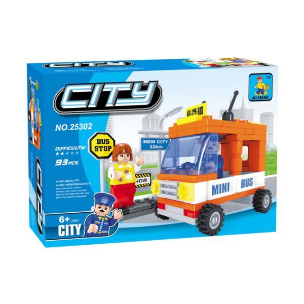 Đồ Chơi Lắp Ráp Ausini - Thành Phố Hiện Đại - Mini Bus 25302 (93 Mảnh Ghép)