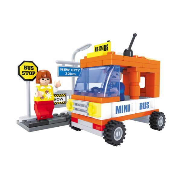 Đồ Chơi Lắp Ráp Ausini - Thành Phố Hiện Đại - Mini Bus 25302 (93 Mảnh Ghép)