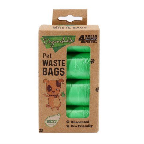 Túi Đựng Rác Thú Cưng Tự Phân Hủy 4 Cuộn x 20 Bao Rác - PA3372 - UncleBills
