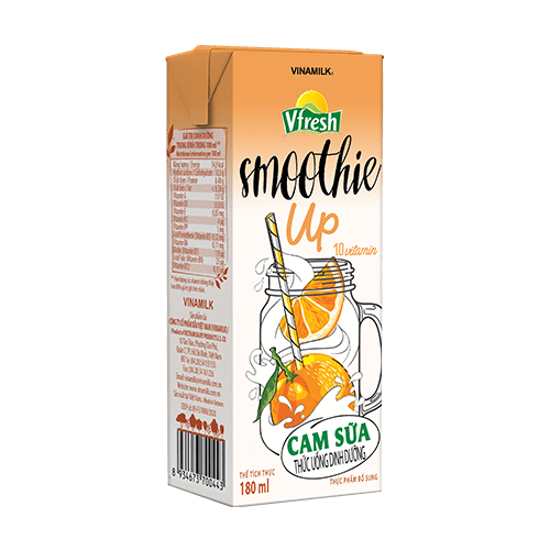 Thức Uống Dinh Dưỡng Vfresh Smoothie Up Cam Sữa - Hộp 180ml