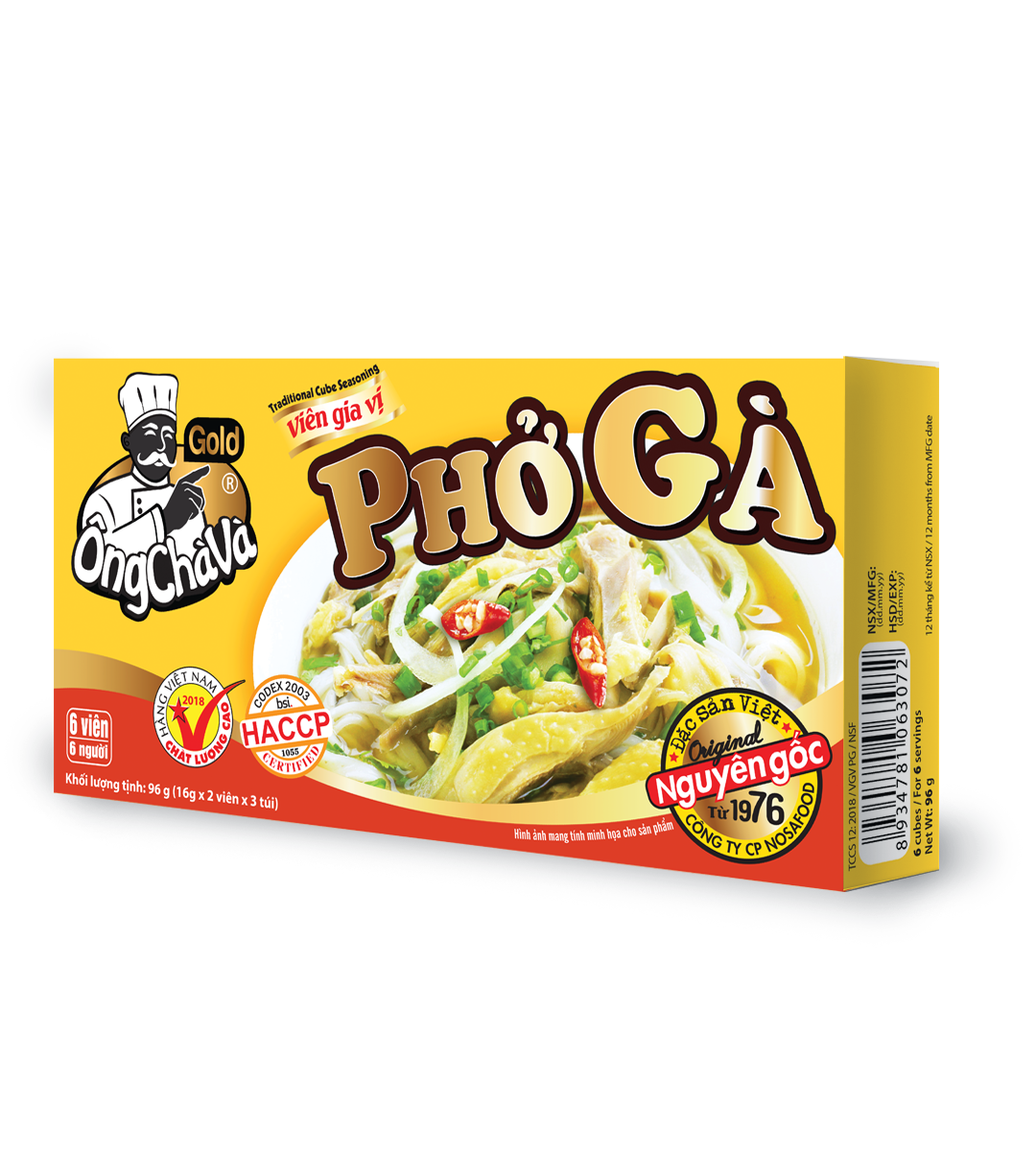 Viên Gia Vị Phở Gà Gold - Ông Chà Và - 126g