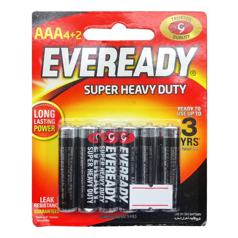 Pin AAA Eveready Super Heavy Duty 1212 BP-4+2