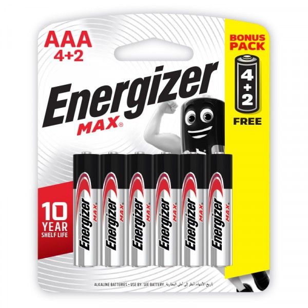  Pin Max 4 + 2 Viên Energizer E92 BP4+2 AAA 