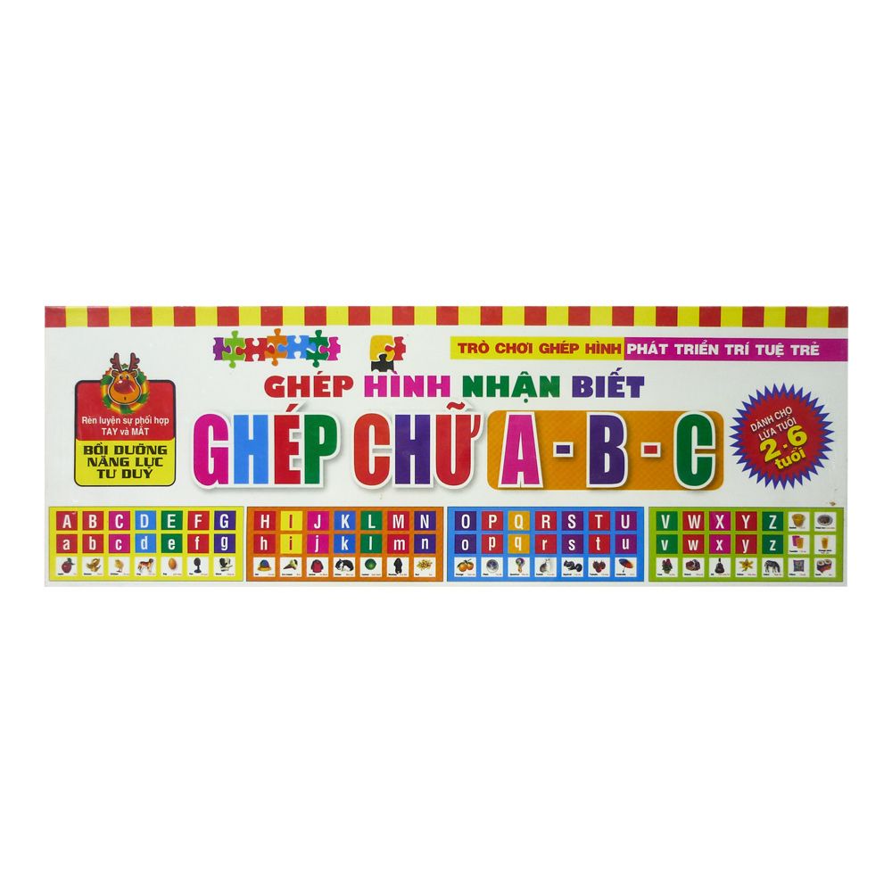 Trò Chơi Ghép Hình Phát Triển Trí Tuệ Trẻ - Ghép Hình Nhân Biết Ghép Chữ A B C (Dành Cho Lứa Tuổi 2 - 6 Tuổi)