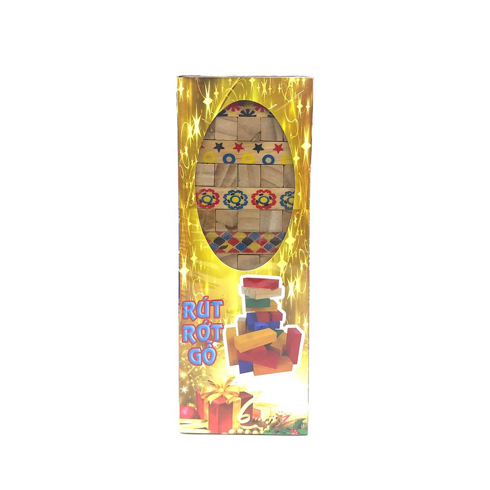 Rút Rớt Gỗ Tài Lộc Hoa Văn (8 x 8 x 22 Cm)