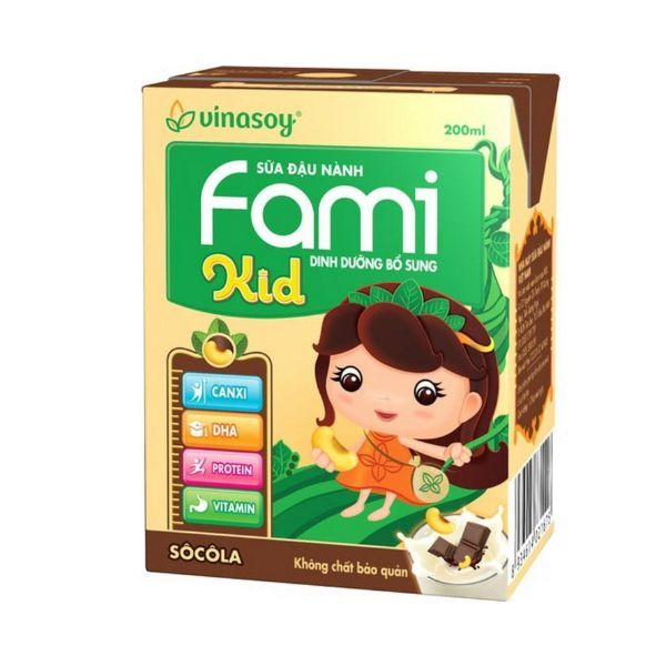 Sữa Đậu Nành Fami Kid Socola ( 220ml)