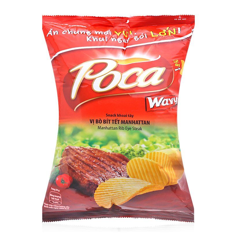 Snack Poca Vị Bò Bít Tết Manhattan (30g)