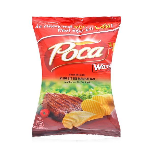 Snack Poca Vị Bò Bít Tết Manhattan (52g)