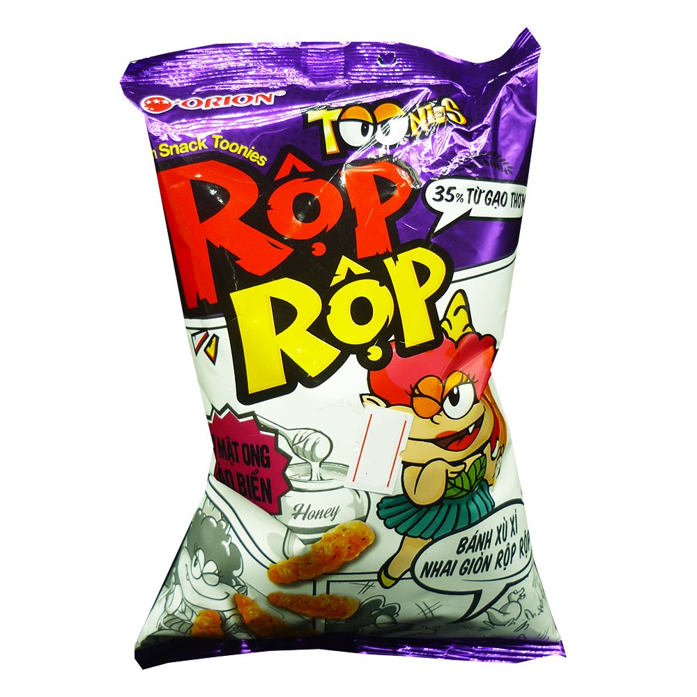 Snack Toonies Orion Rộp Rộp Vị Mật Ong Tảo Biển (45g)
