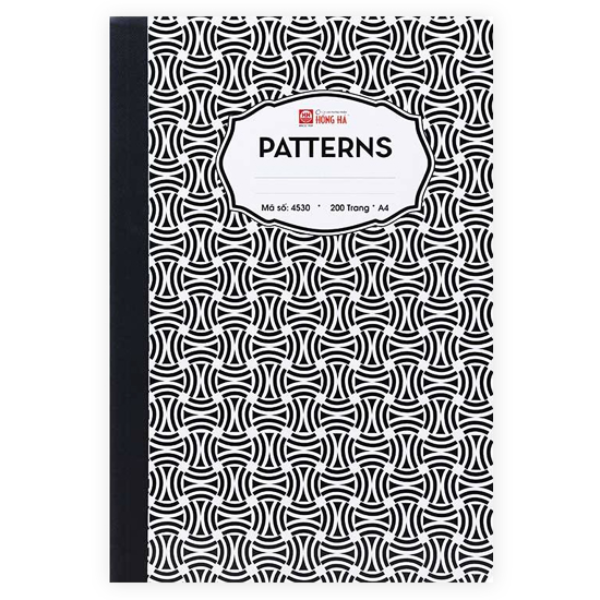 Sổ Bìa Bồi Kẻ Ngang Patterns A4 200 Trang - 4530