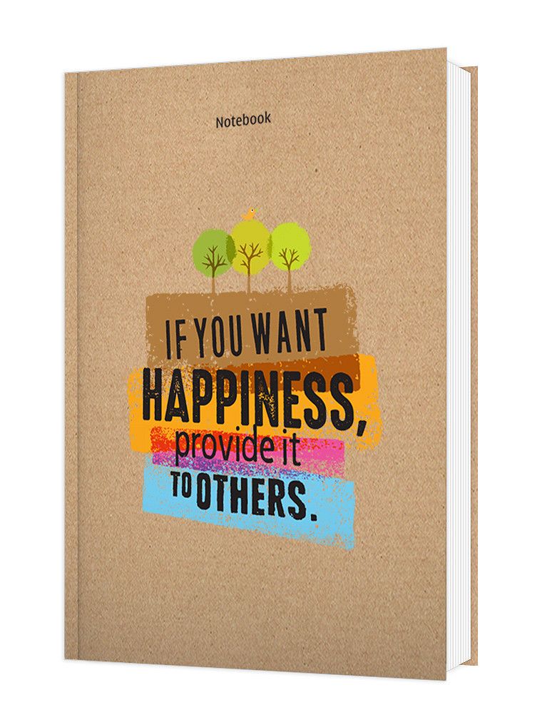Sổ Gáy Vuông Phong Cách Sống-If You Want Happiness