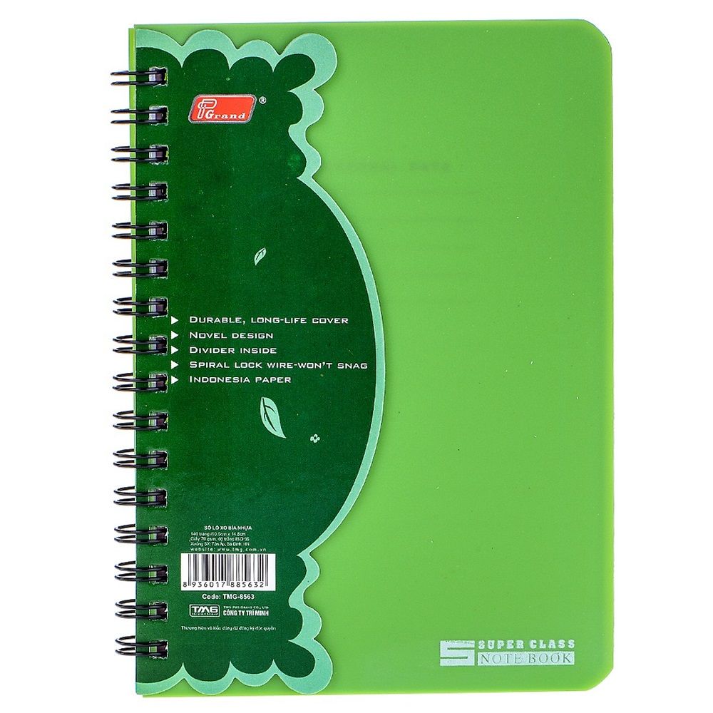 Sổ Lò Xo Bìa Nhựa Grand - Diện Mạo Mới TMG-8561