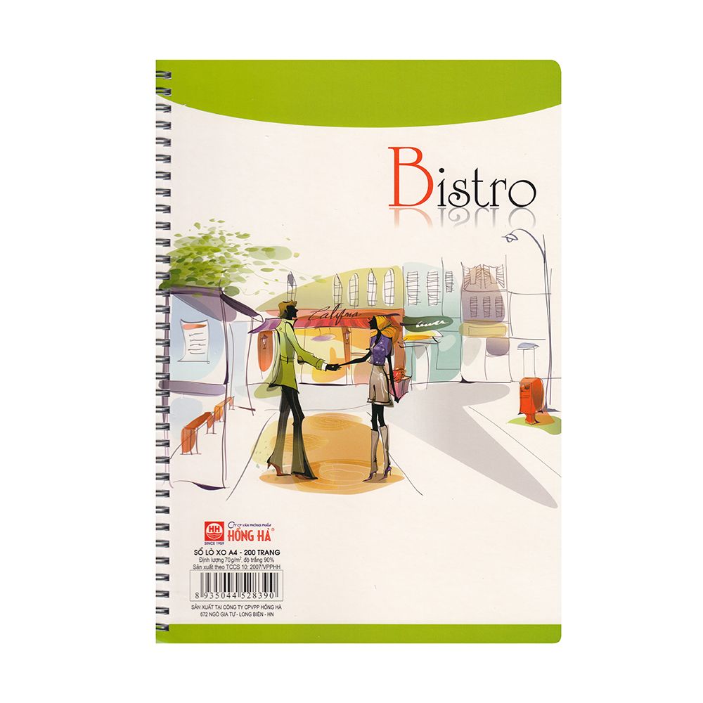 Sổ Lò Xo Bistro A4 Hồng Hà (200 Trang)