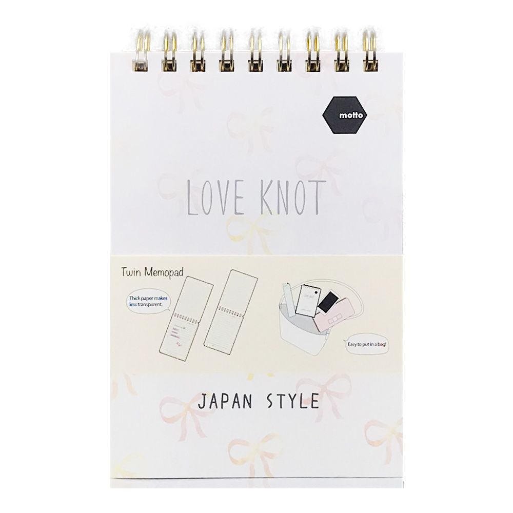 Sổ LX Twin Memopad LOVE KNOT Motto A6