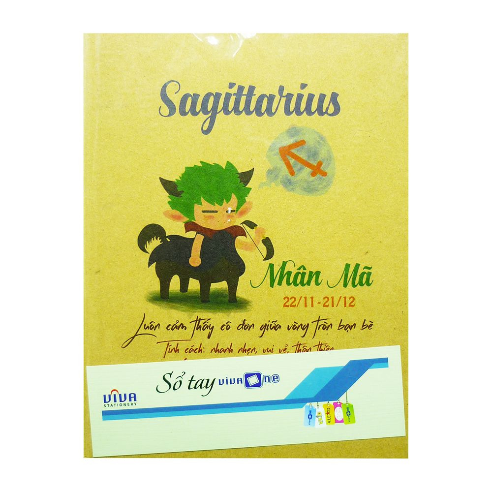Sổ VivaOne Bìa Giấy Kraft 12 Cung Hoàng Đạo - Nhân Mã