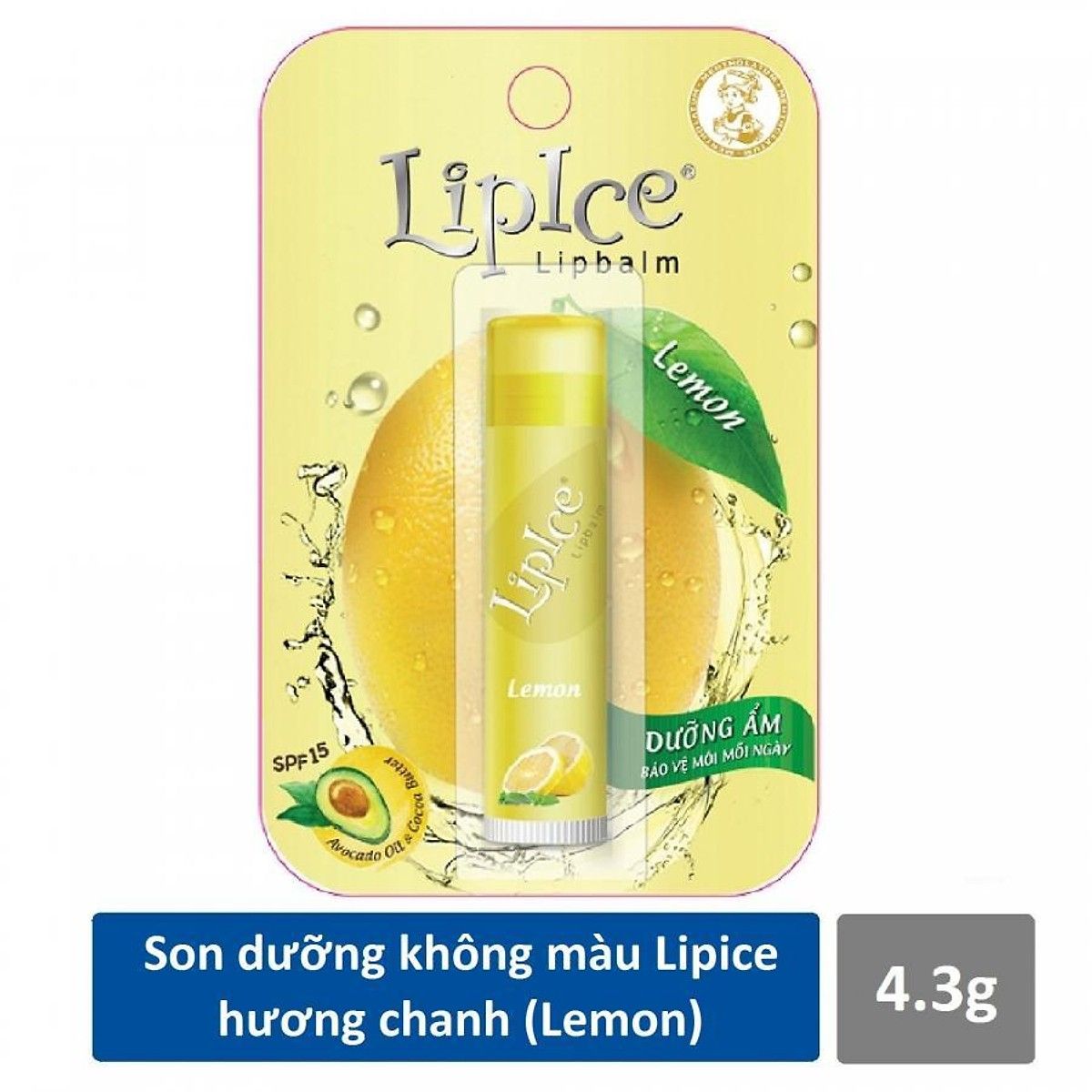 Son Dưỡng Môi Không Màu Lipice Hương Chanh (4.3g)