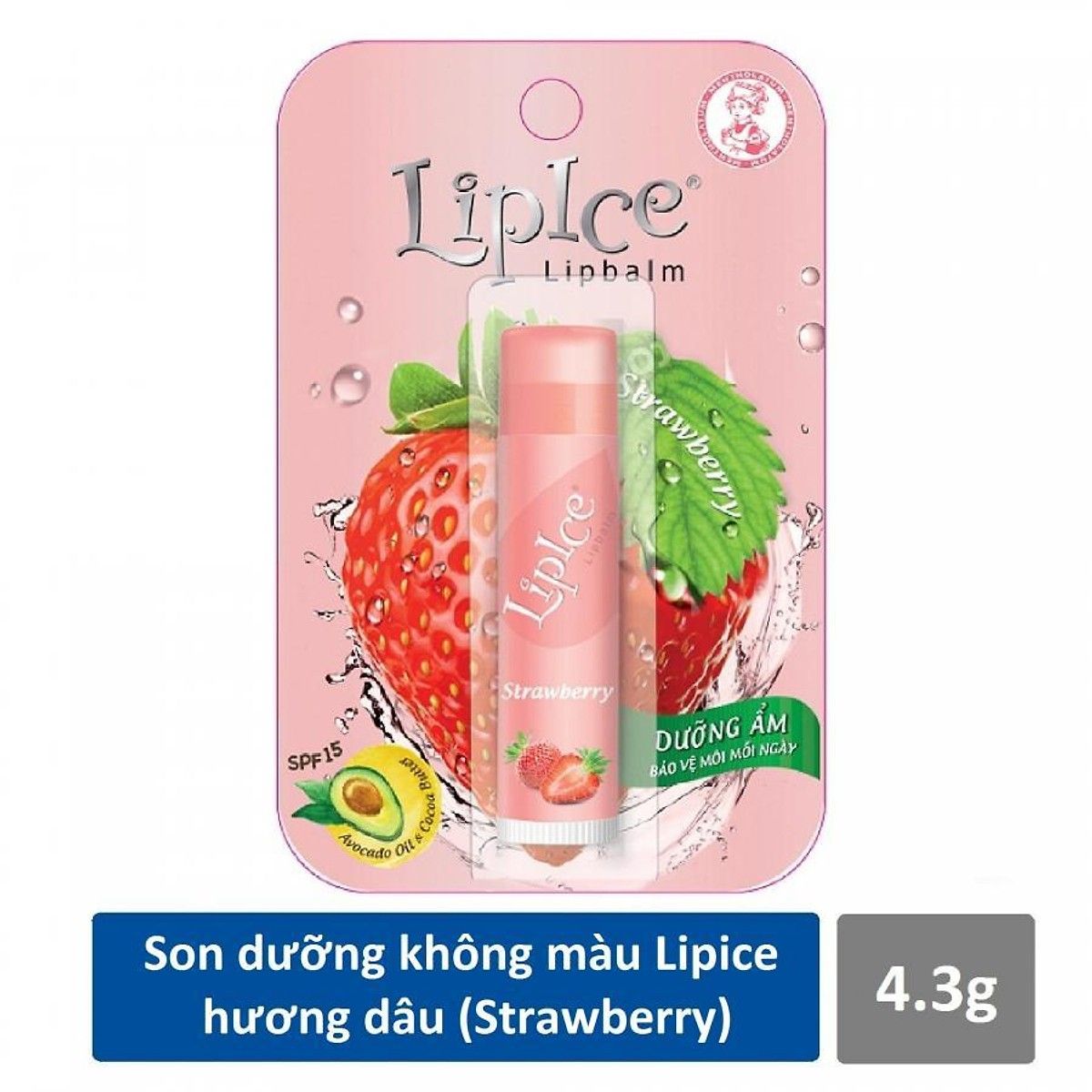 Son Dưỡng Môi Không Màu LipIce Hương Dâu (4.3g)