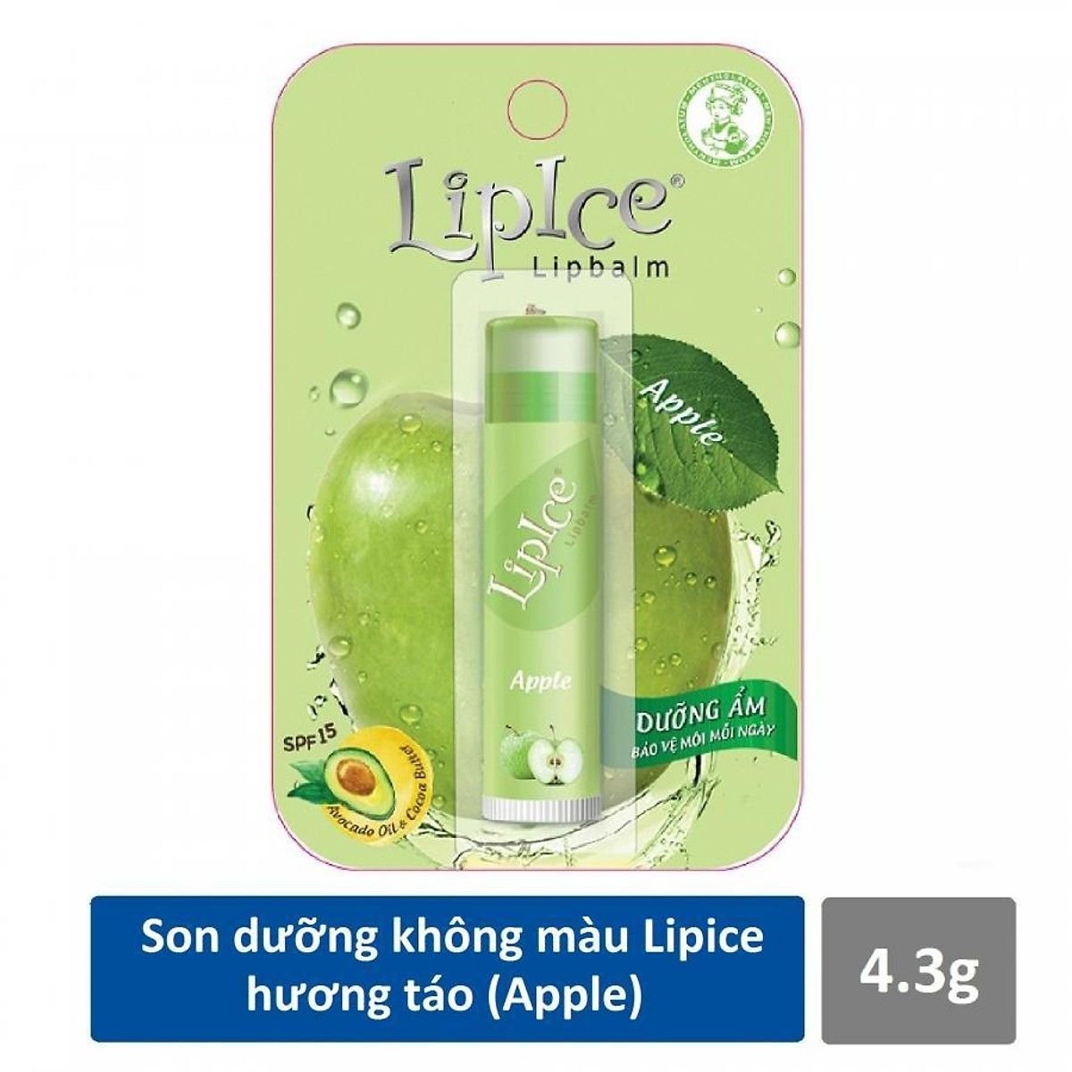 Son Dưỡng Môi Không Màu Lipice Hương Táo (4.3g)