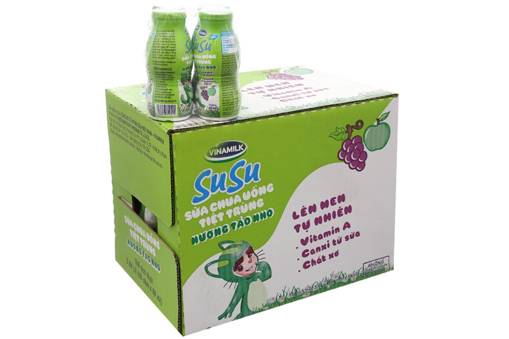 Sữa Chua Vinamilk Susu Hương Táo Nho (80ml/Chai)