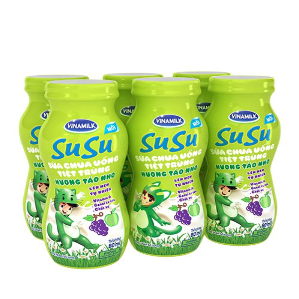 Sữa Chua Vinamilk Susu Hương Táo Nho (80ml/Chai)