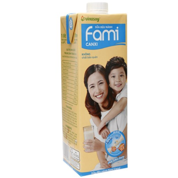 Sữa Đậu Nành Fami Canxi (1Lít/Hộp)