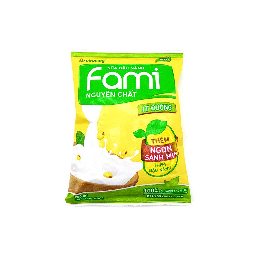 Sữa đậu nành Fami ít đường bịch 200ml*40